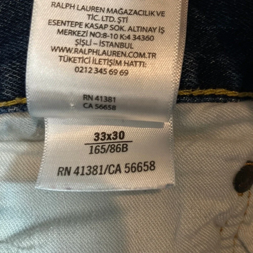 Polo Ralph Lauren Men 33x30 (Fit 33x27) Sullivan Slim Jeans‎ Classic